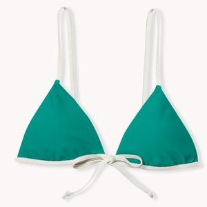 OOKIOH | Green Santos Triangle String Tie Bikini Top